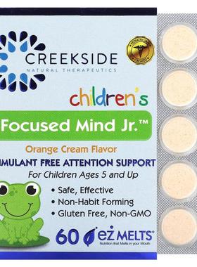 Creekside Naturals,Children's Focused Mind Jr，橙子奶油味，6