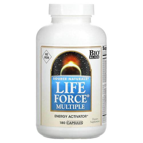 源美,Life Force 综合维生素，无铁，180粒胶囊