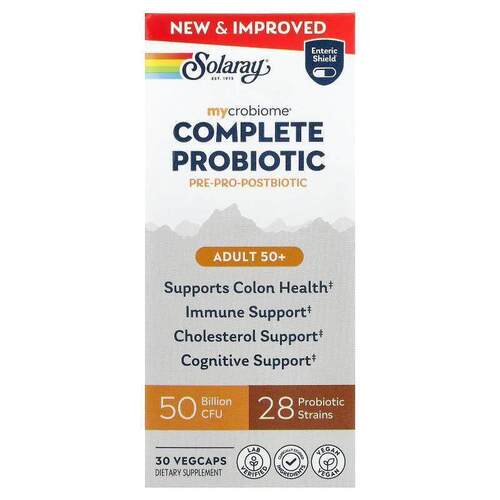 Solaray,Mycrobiome®, Complete Probiotic, Adult 50+, 30 Veg C