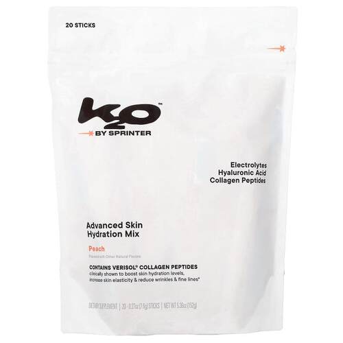 k2o by sprinter,Advanced Skin Hydration Mix, Peach, 20 Stick