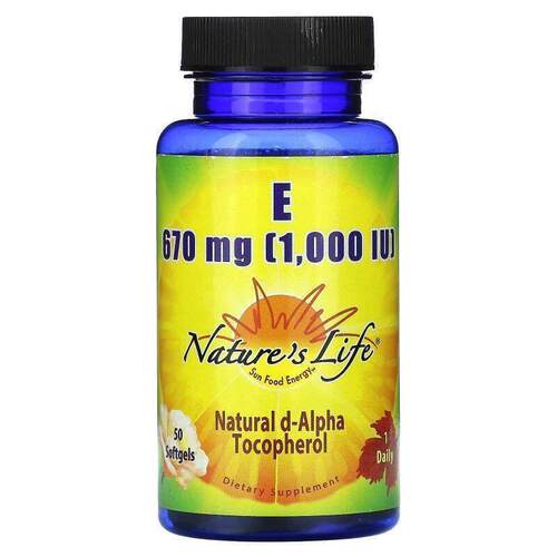 Nature's Life,Vitamin E, 670 mg (1,000 IU), 50 Softgels