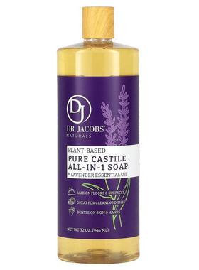 Dr. Jacobs Naturals,Plant-Based Pure Castile All-In-1 Soap,