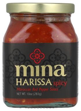 Mina,Harissa Spicy，摩洛哥红辣椒酱，10 盎司（283 克）