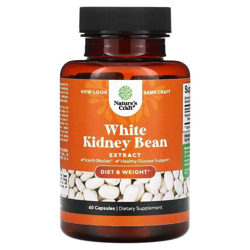 Natures Craft,White Kidney Bean Extract, 60 Capsules