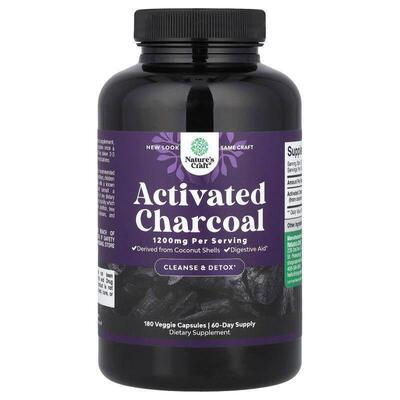 Natures Craft,活性炭1200 毫克，180 粒素食胶囊（每粒胶囊 400