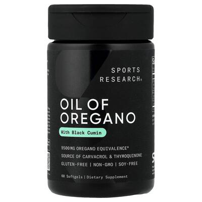 Sports Research,Oil Of Oregano With Black Cumin, 60 Softgels