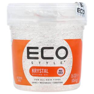 Eco Style,Styling Gel, Max Hold, All Hair Types, Krystal , 1
