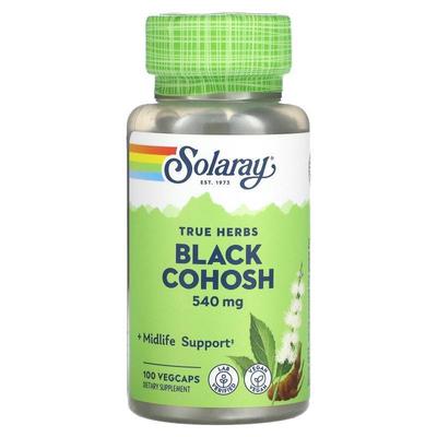 Solaray,True Herbs, Black Cohosh, 540 mg , 100 VegCaps