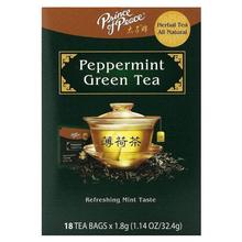 太子牌,Peppermint Green Tea, 18 Tea Bags, 1.14 oz (32.4 g)