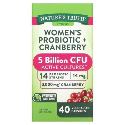 Nature's Truth,女性益生菌 + 蔓越橘，40 粒素食胶囊