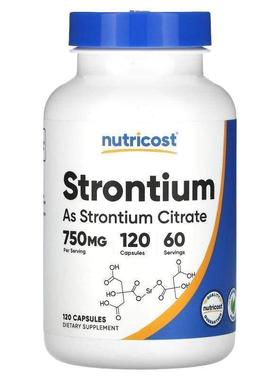 Nutricost,Strontium, 375 mg, 120 Capsules