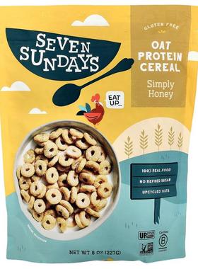 Seven Sundays,燕麦蛋白麦片，简单蜂蜜，8 盎司（227 克）
