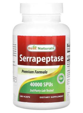 Best Naturals,Serrapeptase, 40,000 SPUs, 180 VCAPS