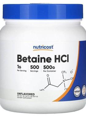 Nutricost,Betaine HCI, Unflavored, 18.1 oz (507 g)