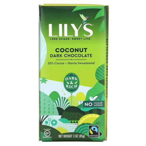 Lily's Sweets,黑巧克力棒，原味，55% 可可，3 盎司（85 克）