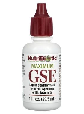NutriBiotic,Maximum GSE，浓缩液，1 液量盎司（29.5 毫升）
