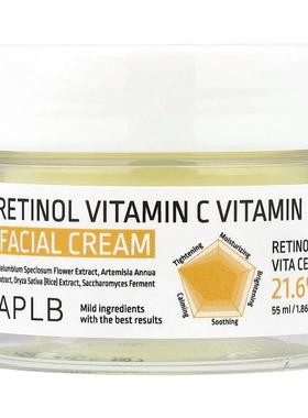 APLB,视黄醇维生素 C，维生素 E 面霜，1.86 液量盎司（55 毫升）
