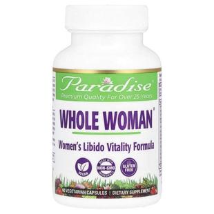Paradise Herbs,Whole Woman，女性力比多活力配方，60 粒素食胶