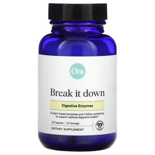 Ora,Break It Down, Digestive Enzymes, 30 Capsules