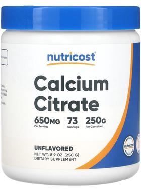 Nutricost,Calcium Citrate, Unflavored, 8.9 oz (250 g)
