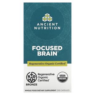 Dr. Axe / Ancient Nutrition,Focused Brain, 90 Capsules