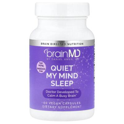 BrainMD,Quiet My Mind Sleep, 60 Vegan Capsules