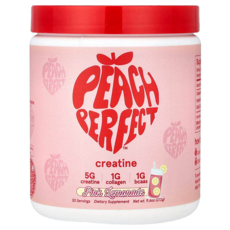 Peach Perfect,Creatine, Pink Lemonade, 9.6 oz (272 g)