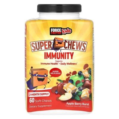 Force Factor,Kids, Super Chews, Immunity, Apple Berry Burst,