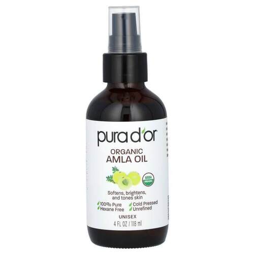 Pura D'or,Organic Amla Oil, 4 fl oz (118 ml)