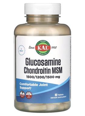 KAL,Glucosamine Chondroitin MSM, 60 Tablets