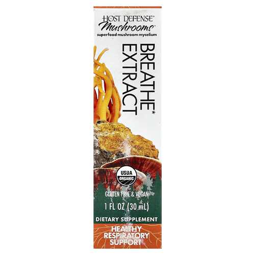 Host Defense/主体防御蘑菇有机Breathe提取物菌菇营养混合物