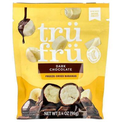 Tru Fru,Freeze-Dried Bananas, Dark Chocolate, 3.4 oz (96 g)