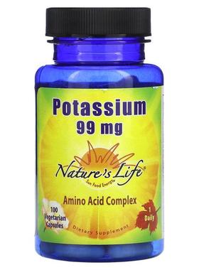 Nature's Life,Potassium, 99 mg, 100 Vegetarian Capsules
