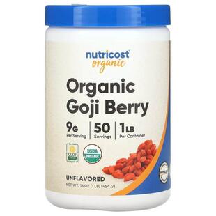 Nutricost,Organic Goji Berry, Unflavored, 1 lb (454 g)