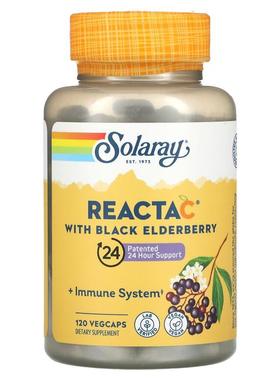 Solaray,Reacta C（含黑接骨木果），120 粒素食胶囊