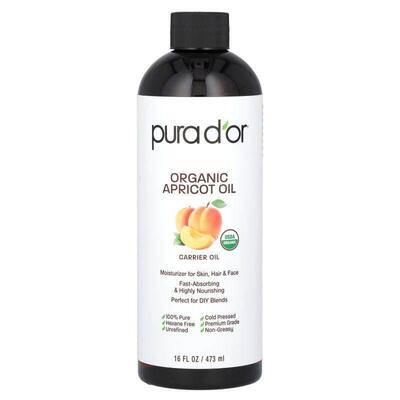 Pura D'or,Organic Apricot Oil, 16 fl oz (473 ml)