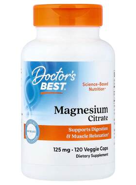 Doctor's Best,Magnesium Citrate, 125 mg, 120 Veggie Caps