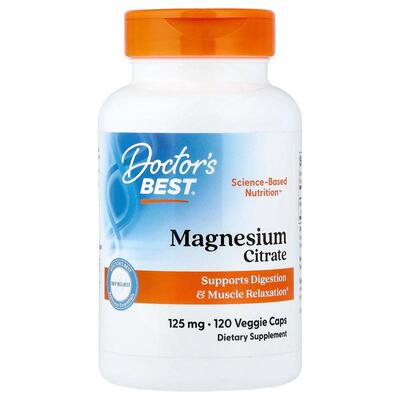 Doctor's Best,Magnesium Citrate, 125 mg, 120 Veggie Caps