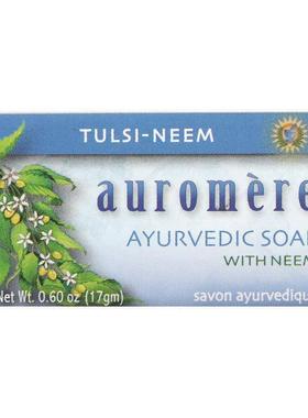 Auromere,Ayurvedic Bar Soap with Neem, Tulsi-Neem, 0.6 oz (1