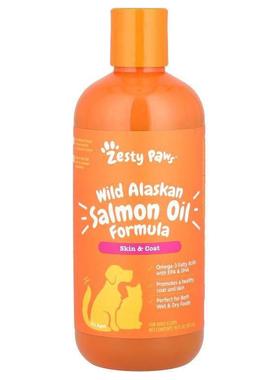 Zesty Paws,Wild Alaskan Salmon Oil Formula, For Dogs & C
