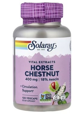 Solaray,Horse Chestnut Seed Extract, 400 mg, 120 VegCaps