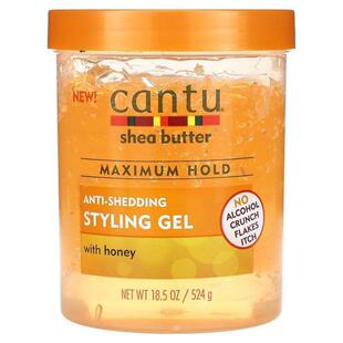 Cantu,乳木果油,减少头发掉落定型凝胶,含蜂蜜,特大定型效果