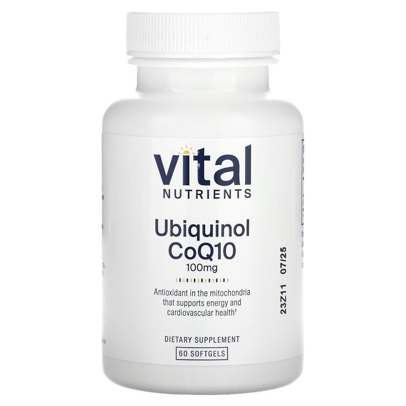 Vital Nutrients,Ubiquinol CoQ10, 100 mg, 60 Softgels