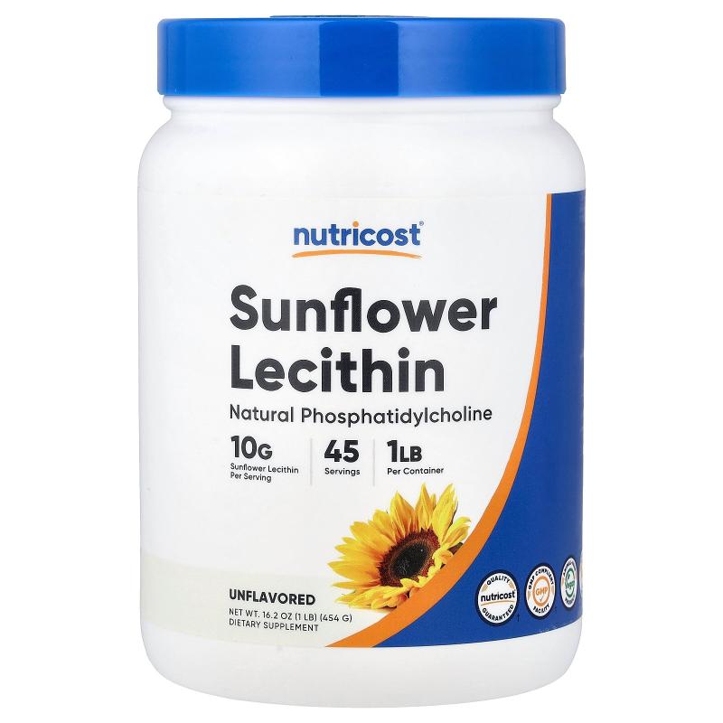 Nutricost,Sunflower Lecithin, Unflavored, 16.2 oz (454 g)