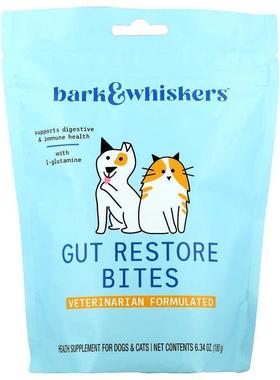 Mercola博士,Bark &amp; Whiskers™，肠道支持零食，猫狗专用
