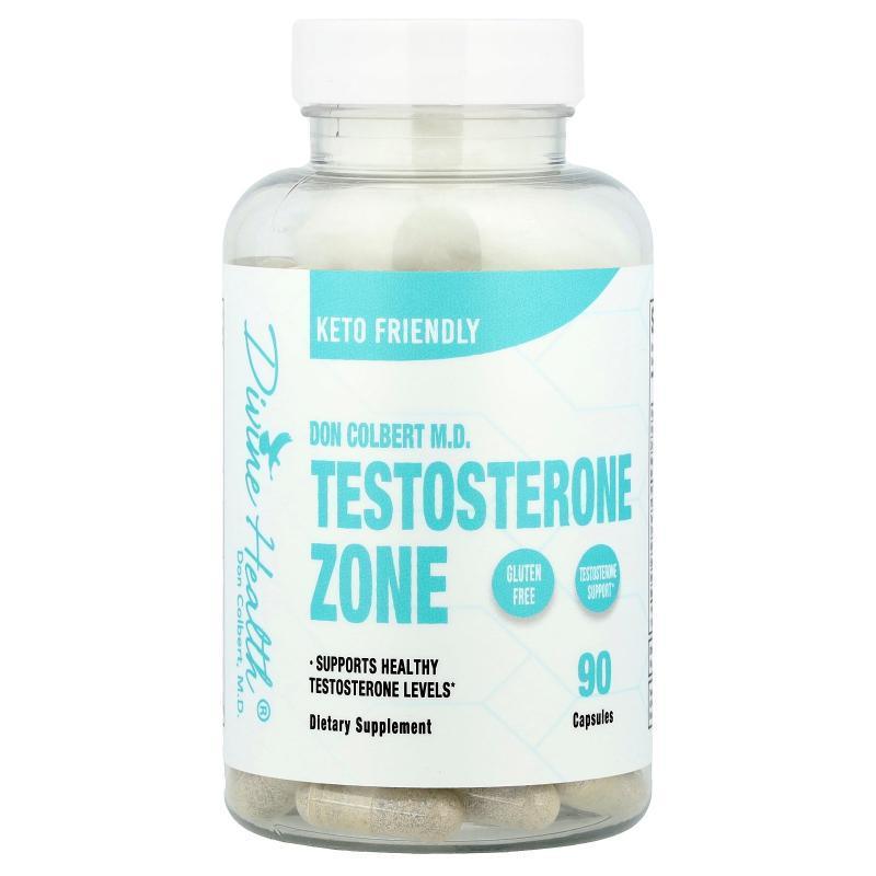Divine Health,Don Colbert M.D. Testosterone Zone，90 粒胶囊