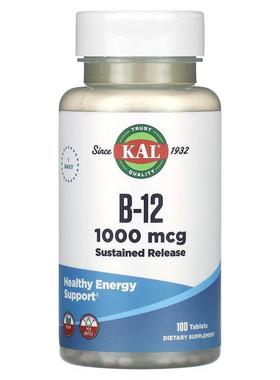 KAL,B-12, 1,000 mcg, 100 Tablets