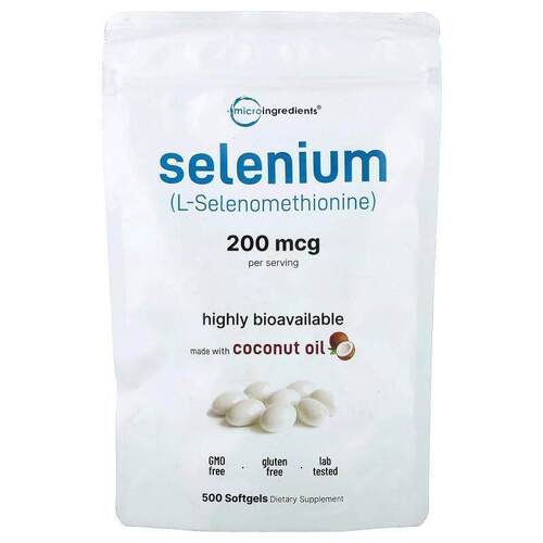 Micro Ingredients,Selenium, 200 mcg, 500 Softgels