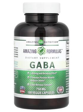Amazing Nutrition,GABA, 750 mg, 200 Veggie Capsules