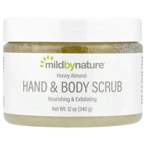 Mild By Nature,Hand &amp; Body Scrub, Honey Almond, 12 o
